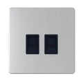SNOWLITE 2 Gang Data Socket RJ45 Cat6 Silver