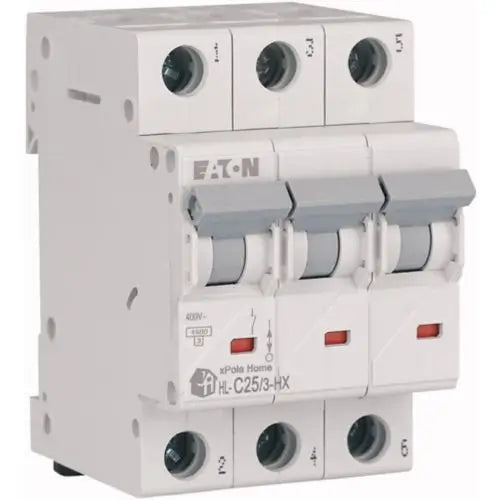 EATON Miniature Circuit brker 3-pole C-char 25-A, 6kA