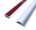 SNOWLITE  25mm x 100mm Sticker Arc Trunking | Floor Trunking (White & Grey) | Cable Management