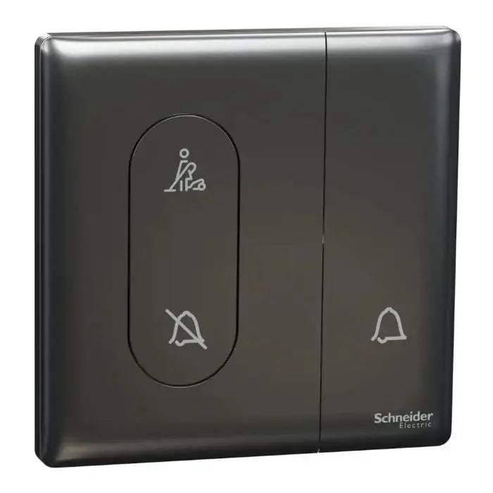 SCHNEIDER 1 Gang Bell Switch Dark Grey