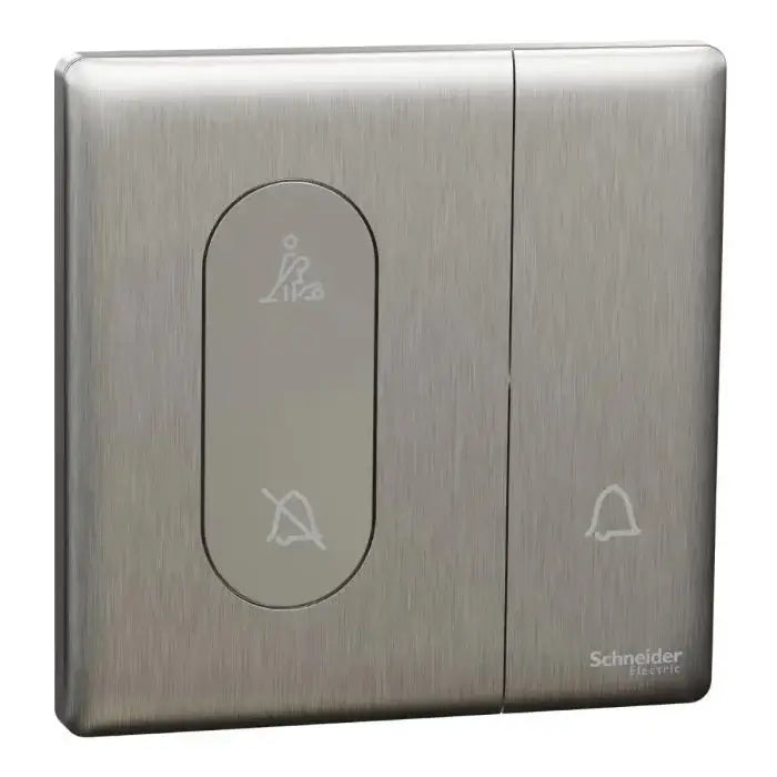 SCHNEIDER 1 Gang Bell Switch Stainless Steel