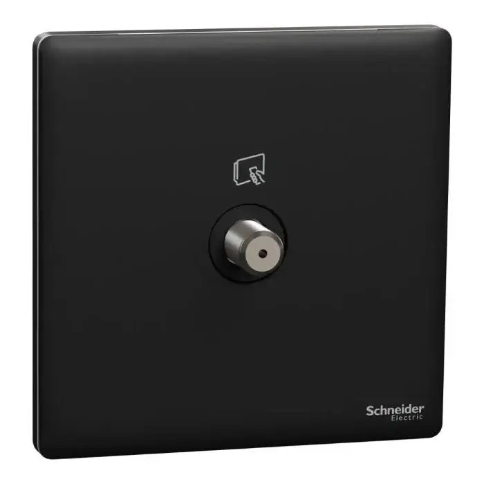 SCHNEIDER SAT Socket , F Type Jet Black