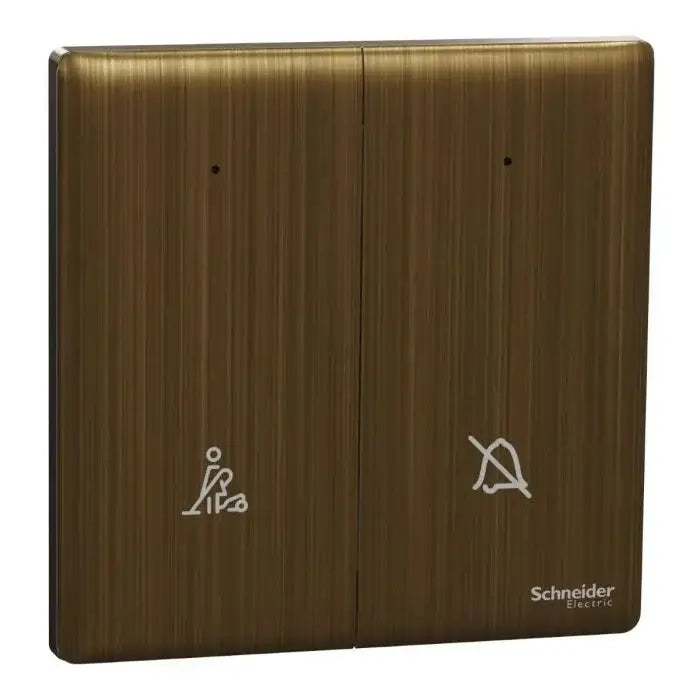 SCHNEIDER 2 Gang switch, Neon Antique Brass