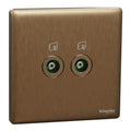 SCHNEIDER 2 Gang TV Socket Dark Bronze