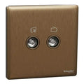 SCHNEIDER 2 Gang TV Master/FM Socket Dark Bronze