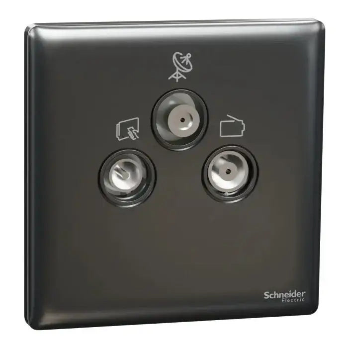 SCHNEIDER SMATV Socket  Dark Grey